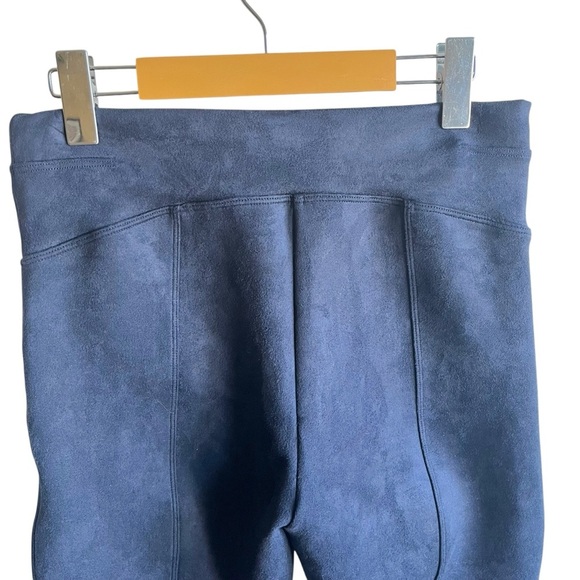 Spanx Black Faux Suede Leggings High Waisted Medium - Picture 6 of 13